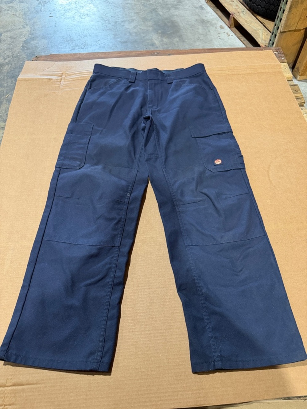 Men's Navy Cargo Work Pants with Utility Pockets